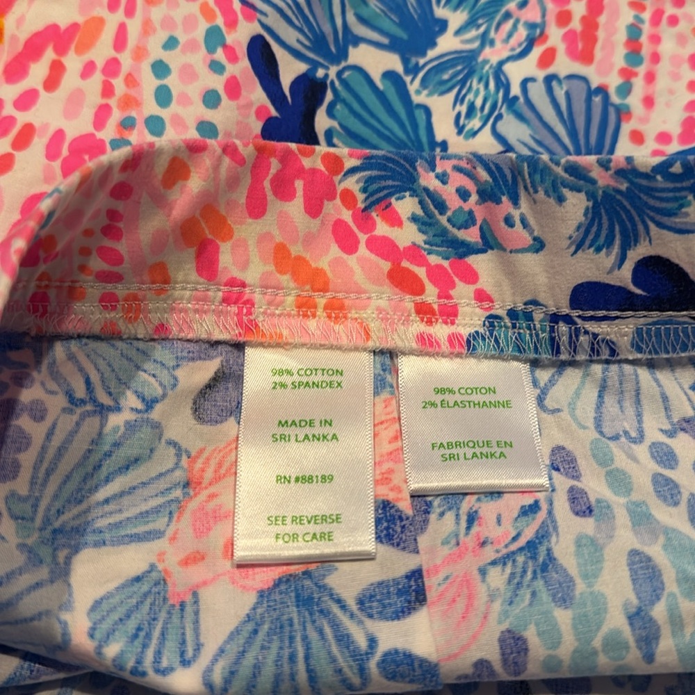 Lilly Pulitzer Pink Blue Coral Floral Print Shorts - Picture 3 of 3